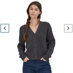 Patagonia Wool Women Cardigan Forge Grey Large New with Tag NWT